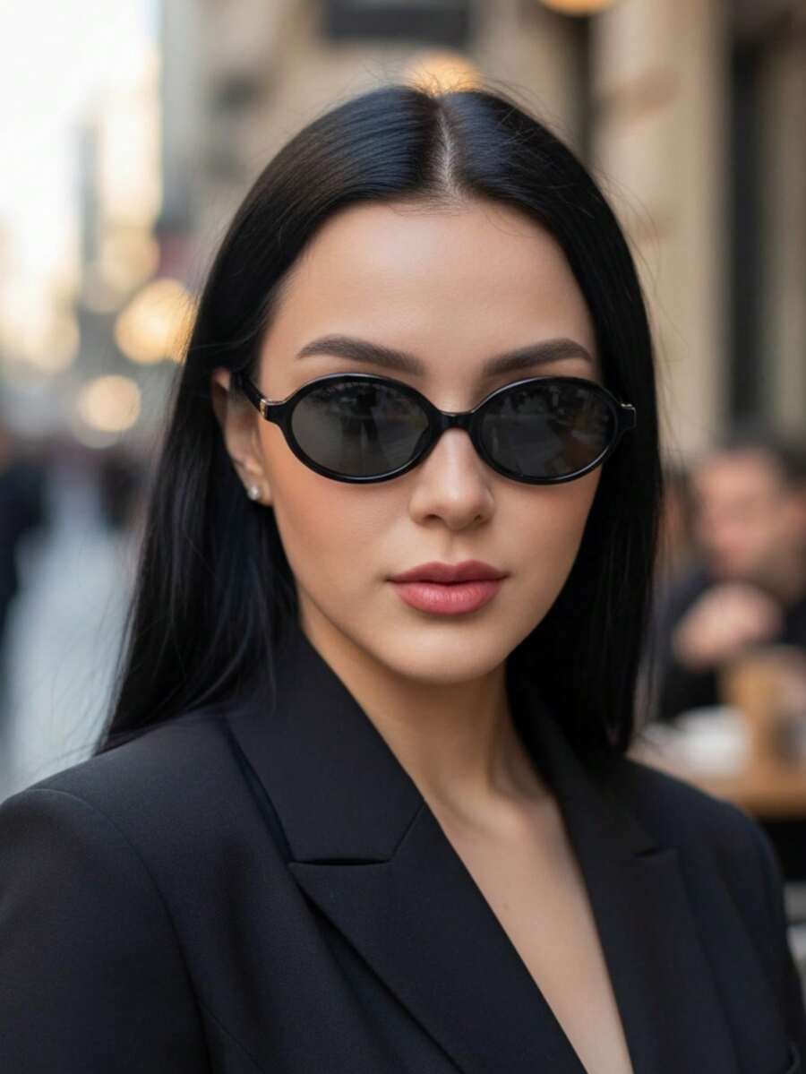 Women's Eyeglasses Frame Luxury Oval Frame  Lens Fashion Europe - SOLA/PRETO PRETO - View 1