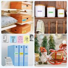 Colorful Paper Label Rolls And White Paper Rolls (50*15mm And 50*30mm) - Continuous Printing Paper For Printable Wrapping, Document Classification, Promotional Labels, Product Labels, DIY Crafts, And Classification Marking Notes