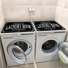 - Cubierta superior para lavadora y secadora, 23.6x 19. pulgadas, funda antideslizante para lavadora y secadora para la parte superior, color negro - Negro - - Ver 6