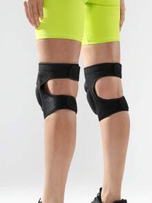 JINGBA SUPPORT 1 Pair Unisex Breathable Foam Knee Pads With Thick Sponge Padding - Adjustable Support For Men And Women, Suitable For Dancing, Volleyball And Roller Skating - Black - View 8