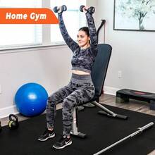 SUPERJARE 0.4'' Thick 12 Pcs 48 Sq Ft Rubber Top Exercise Equipment Mats, High Density EVA Foam Mats With Rubber Top, Interlocking Gym Flooring For Home Gym, Protective Workout Mat, Black/Grey