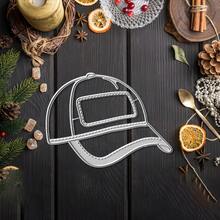 Creative Hat Metal Cutting Dies, DIY Scrapbooking Album And Embossing Stencil, Greeting Card Making Tool, Card Paper Cutting Crafts ,Gift Card Making Template Die Cuts - Silver - View 5