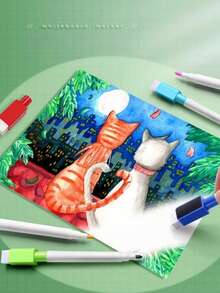 8 Colors Erasable Magnetic Whiteboard Marker Pen Blackboard Marker Chalk Glass Ceramics Office School Art Marker Stationery