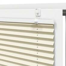 Tenda plissettata color crema 65x150 cm larghezza tessuto 64,4 cm poliestere - Albicocca - Visualizzare 7