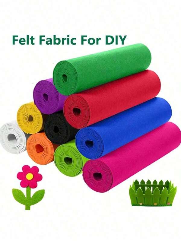 1/6pcs Felt Fabric Pieces, Assorted Colors Stiff Felt Fabric, For DIY Sewing Crafts, Quilting, School Projects, Decorating, 1 Mm Thick Felt Fabric Square Craft Supplies, Non-Woven Fabric For Crafts, Christmas Decorations, Holiday Decor, Sewing Doll Crafts, Easter Gifts