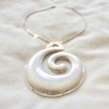 Gold Chunky Necklace - Spiral Necklace, Gold Spiral Choker, Statement Necklace, Crafturday