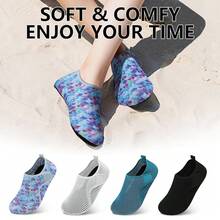 Scurtain Barefoot Water Shoes For Women Men Beach Swim Aqua Socks Summer Quick-Dry Sandals Slippers - 藍色美人魚 - 查看 7