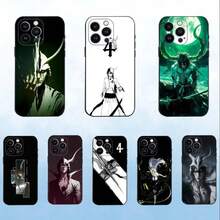 Custodia per telefono compatibile con 16, 15, 14, 13, 12, 11 Plus, Pro Max, XS, X, XR, SE, Mini, 8, 7, in morbido silicone nero, compatibile con custodia per iPhone 17, custodia per iPhone 17 Pro, custodia per iPhone 17 Pro Max, con motivo anime di Ulquiorra Cifer