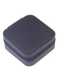 Portable Travel Jewelry Box Storage Bag Ring Necklace Pouch Good Gift - 黑色 - 查看 6