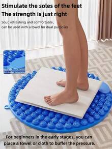 1 قطعة حصيرة تدليك القدم بالضغط - لاستخدام المنزلي - حصيرة قدم مؤلمة للغاية - حصيرة قدم دائرية للأصابع - حصيرة ضغط لتدليك القدم - حصيرة ضغط للكبار - تربط بين الأوعية الدموية - موديل خطوة جري بطيئة - سيليكون ناعم - حصيرة قدم للوقوف