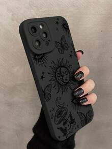 1 chiếc ốp lưng điện thoại acrylic trong suốt, họa tiết cá nhân hóa, có nam châm, hỗ trợ sạc không dây và chống rơi, tương thích với iPhone 16 15 14 13 12 11 Pro Max. - màu đen - Xem 4