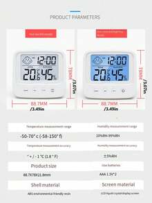 1 pièce Nouveau thermomètre-hygromètre numérique LCD, indicateur d'humidité pour chambre de bébé, station météo électronique d'intérieur avec rétroéclairage pour la maison