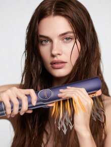 CRASTS 2-In-1 Hair Straightener & Blow Dryer, Dual Use Wet & Dry, Ceramic Heating Plates, Adjustable Temperature, Salon Quality Hair Styling Tool