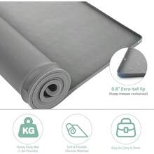 Fundas para lavadora y secadora para la parte superior, almohadilla de silicona de 25.6x 23.6 pulgadas, para mquina de lavandera y secadora, antideslizantes, resistentes al agua, protectores de - 1 pieza + Gris - Ver 5