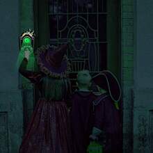 - Timbre de puerta para decoracin de Halloween, con globos oculares animados y aterradores, decoracin de Halloween con sonidos espeluznantes para nios, casa embrujada, decoracin de - verde - Ver 6