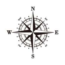 Pegatinas decorativas de estilo de brújula creativa para coche, caravana, autobús, autocaravana, SUV, camioneta, carga, caravana, calcomanías de vinilo para camping - Gris brillante - Ver 3