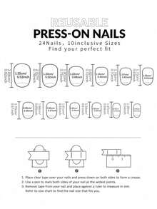 576片/盒（24种混合款式）短款椭圆形花朵法式美甲贴纸，短款亚克力美甲贴纸，全覆盖假指甲，带收纳盒，适合女性和女孩日常及派对使用
