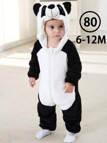 MICHLEY 1pc Cartoon Animal Print Flannel Cozy Sleeping Bag, Long Sleeve, Double Zipper Design, Unisex Baby, Suitable For All Seasons And Daily Use - Multicolor - View 23