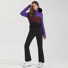 One-Piece Ski Suit For Women, Snowboard Overalls, Windproof And Waterproof, Breathable Clothing, Thickening, Skiing Suit, Winter - 顏色 17 - 查看 8