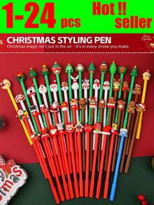 1-24 chiếc bút bi mini bốn màu dễ thương hoạt hình dành cho học sinh, bút bi mini bốn màu, bút màu thủ công, mực 4 màu, bộ quà tặng văn phòng phẩm cho học sinh - Nhiều màu - Xem 1