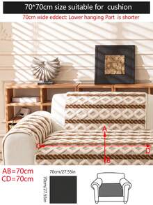 1 pieza Funda de cojín de sofá acolchada y gruesa para otoño/invierno, de color café oscuro, moderna y minimalista, antideslizante, a prueba de polvo y lavable, suave y resistente a la decoloración, protectora para mascotas, ajustable para sofá en forma de L, sofá de 1/2/3/4 plazas, adecuada para dormitorio, oficina y sala de estar