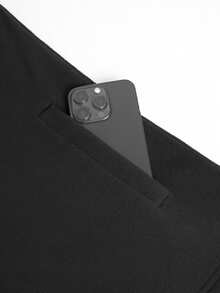 女士秋冬运动外套，修身长袖上衣，柔软舒适的羊羔绒领拉链设计，适合健身、跑步、通勤和日常休闲穿着。 - 黑色 - 查看 6