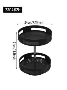 1 pieza Organizador giratorio multiusos - Ahorro de espacio, almacenamiento antideslizante para vajilla, maquillaje y especias en el mostrador de la cocina