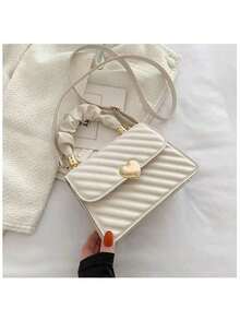 Fashionable And Elegant One-Shoulder Handbag For Women - White - View 9