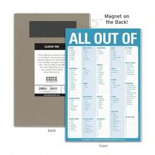 Knock Knock All Out Of Pad Magnetic Grocery List Notepad For Fridge Note Pad With Magnet 6 X 9inches Blue Original