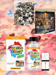 Puzzle Glue, DIY Puzzle Transparent Adhesive For Students, Office, Creative Crafts. Designed For Initial Fixation And Fully Dry Within 2 Hours, Ensuring Your Puzzle Pieces Are Quickly And Firmly Secured. Handmade, Student, Art, Adhesive, Glue