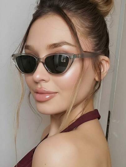 نظارات شمسية بعدسات ملونة بطراز عين القطة مثالية للحفلات والأزياء الكرنفالية والهدايا وأكسسوارات الشاطئ للنساء، إكسسوارات أساسية للنظارات الشمسية للملابس النسائية الكاجوال في الشتاء والخريف، هدايا مناسبة للعطلات الصيفية على الشاطئ والسفر والخارج