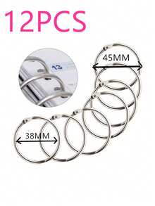 12pcs Anti-Rust Iron Shower Curtain Hooks - Suitable For Rods, Doors, Etc. - Smooth Sliding, Bathroom AccessoriesChristmas Decor