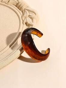 1pc Women's Fashion Open Bangle Bracelet, New Personalized Candy Color Resin Bracelet Jewelry Gift, Suitable For Women, Students, Girls For Daily Matching, Party, Banquet, Travel