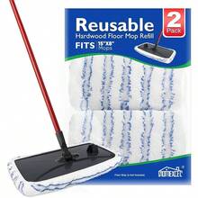 Reusable Microfiber Mop Pads Compatible With O - Cedar Hardwood Floor'N More Microfiber Mop - Mop Pads Refills Wet And Dry Use - 2 Pack - 2 - 查看 1