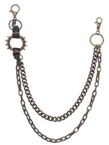 1 Stück Punk-Stil mehrschichtige Metallkette mit Nieten, vintage Rock Mode Gürtel für Herren/Damen, dekoratives Jeans/Hosen Accessoire