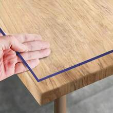 Tovaglia di lusso premium 100% PVC trasparente, spessore 1,0 mm - resistente ai graffi e al calore, facile da pulire, adatta per tavoli di casa, hotel, ristorante e caffè, tovaglia minimalista e alla moda per proteggere i nostri mobili. - Bianco - Visualizzare 2