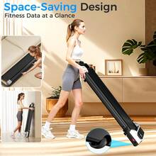 Home Treadmill,300LBS Capacity Under Desk Treadmill With Control&LED Display, 3.0HP Desk Treadmill For Walking Jogging&Running, Portable Treadmill For Home&Office - US B Type Plug(110-127V) - View 7