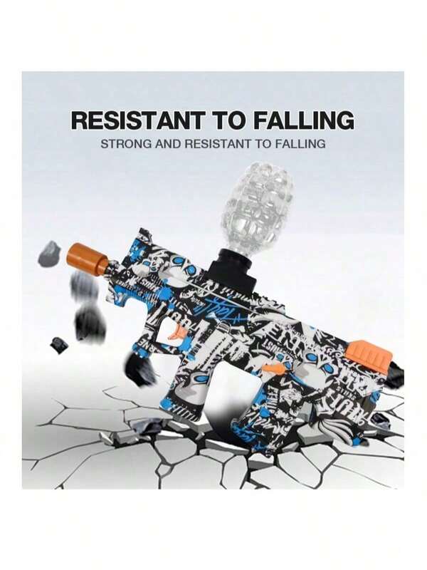 Automatic Gel Ball Blaster, High-Speed Self-Propelled Ball Launcher, Handheld High-Speed Electric Water Balloon Exploding Glow-In-The-Dark Toy - Graffiti Skin Assault Rifle Colorful Appearance, Endless Fun After Charging - Suitable For Team Building, Pool Play, Christmas, Halloween, Thanksgiving, Outdoor Play, Birthday Gift {Product Does Not Include Water Beads