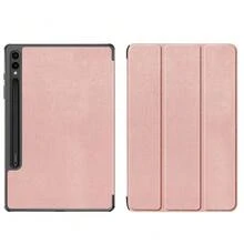 Ốp bảo vệ máy tính bảng siêu mỏng, màu trơn, viền cứng, gập ba, có chân đế, tương thích với Samsung Galaxy Tab A11/A9/S10/S9/S8/S7/S6/A8/A7, nhẹ và dễ mang theo (Lưu ý: Các mẫu A9 8.7/A7 Lite không hỗ trợ chức năng tự động bật/tắt màn hình). - Hoa hồng vàng - Xem 17