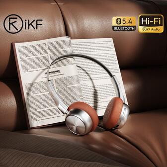  IKF R1 复古无线耳机时尚耳机，适合学习、工作、舞蹈等场合，Ootd Y2K 独特设计，60 小时播放时间，HiFi 立体声可折叠轻便耳机，深沉低音，适用于手机和电脑耳机