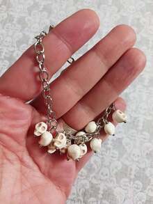 1PC Silver Metal Beach-Themed Chain Pendant Bracelet For Men & Women – Featuring Turtle, Starfish, Shell, Seahorse & Dolphin Charms, Fashionable Personalized Jewelry, Perfect For Beach Parties, Casual Wear & Summer Vacations - Silver - View 10