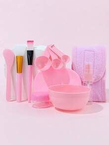 Set di strumenti per la cura della maschera facciale da 4/7/11 pezzi, pennello in silicone, set ciotola per maschera, pennello per maschera, pennello per maschera in setole morbide in silicone per il viso, strumenti per maschera da salone di bellezza, fascia, set completo, flacone spray, scatola di stoccaggio, spugna per pulizia del viso, cucchiaio dosatore, bastoncino per mescolare