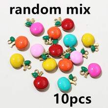 10-20pcs Enamel Cherry Apple Strawberry Fruit Charms Pendant 11x8mm Stainless Steel DIY Jewelry Making Accessories Supplies - Fruit - View 9