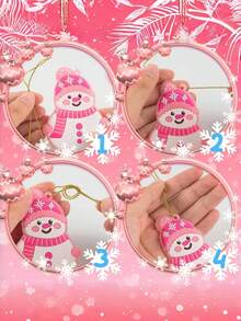 12/24 Stücke rosa Weihnachtsdekoration für Weihnachtsbaum Dekoration - Liebevolle PVC rosa Weihnachtsbaum Dekorationen, ideal zum Schmücken von Weihnachtsbäumen, passend zu Weihnachtsmann Weihnachtsdekoration, Ergänzung zu Weihnachtsdekorationen, kombinierbar mit Lebkuchenhaus Displays, als süße Weihnachtsgeschenke, als nützliche Weihnachtsbaum Aufhänger, und auch als charmante Weihnachtsgeschenke