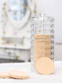 1pc Swab Holder, Makeup Remover Pad Dispenser, Covered Makeup Remover Pad Storage Box, Transparent Cosmetic Organizer, Bathroom Makeup Swab & Pad Holder,Gifts For Women,Christmas Gifts,Gift Ideas For Women - Multicolor - View 3