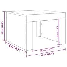 vidaXL Couchtisch Weiß 50x50x35 cm Holzwerkstoff