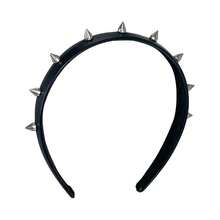 Women Leather Headband Steampunk Spiked Headband Gothic Hairband (F Black)Halloween - S Black - View 12