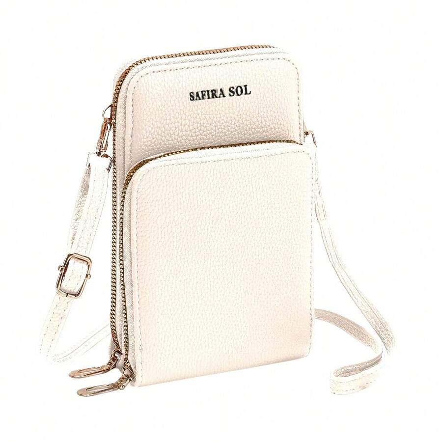 Women's Crossbody Bag, Women's Fashion, Social Work, Cell Phone Holder With 2 Compartments, Lp571 - 白色 - 查看 1
