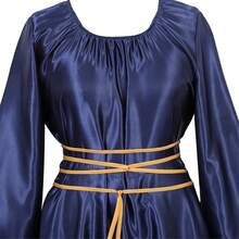 Zhitunemi Renaissance Costume Women Plus Size Medieval Dress Halloween Costumes Gothic Gown{"Size_name":"Medium","Color_name":"DeepBlue"} - 深藍 - 查看 5
