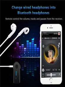 1 pieza Receptor Bluetooth 5.0 para automóvil con conector AUX de 3.5 mm, transmisor de música de audio estéreo inalámbrico con micrófono para altavoces del automóvil, adaptador inalámbrico para Pascua